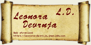 Leonora Devrnja vizit kartica
